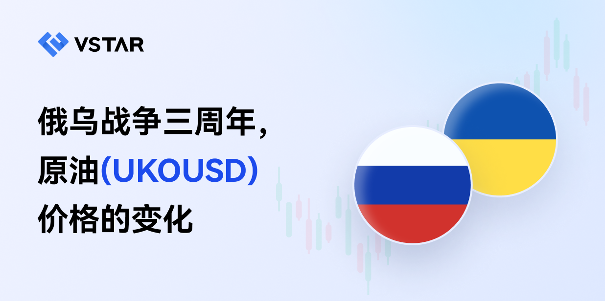 俄乌三周年，原油(UKOUSD)价格的变化。